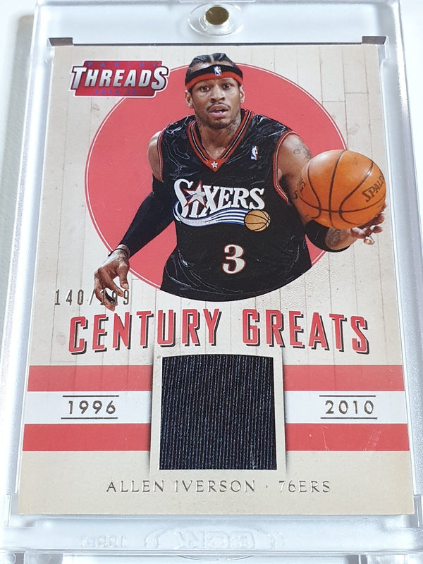 2014 Panini Threads Allen Iverson #PATCH /199 Game Worn Jersey - Ready to Grade