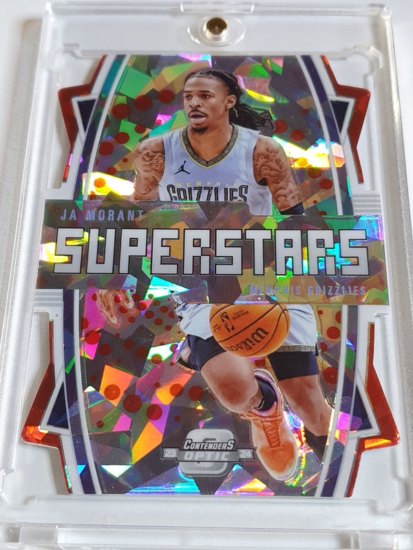 2023 Contenders Optic Ja Morant #6 RED CRACKED ICE /175 Holo Die Cut Superstars