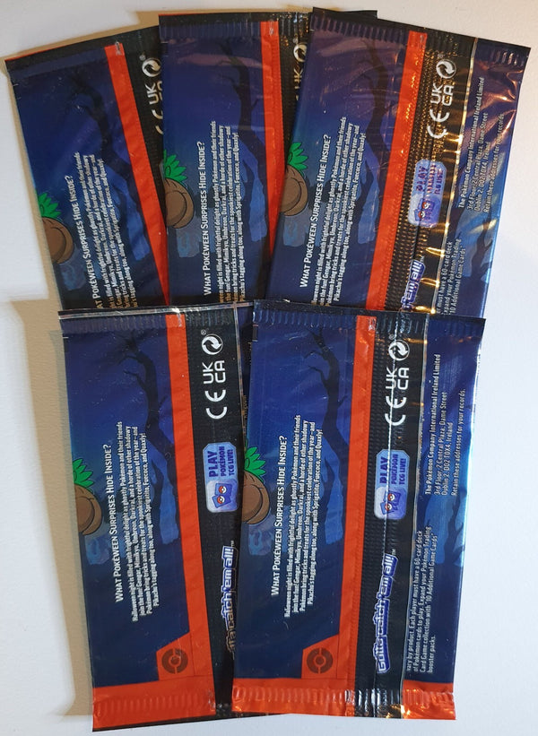 2024 Pokemon Trick or Trade Booster Packs LOT OF 5 - Factory Sealed