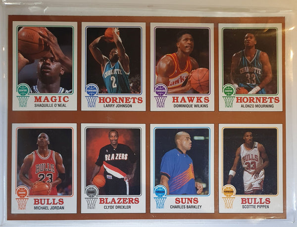 1994 Sports Cards Magazine (8 Card Set) Uncut Sheet Michael Jordan Shaq - Rare