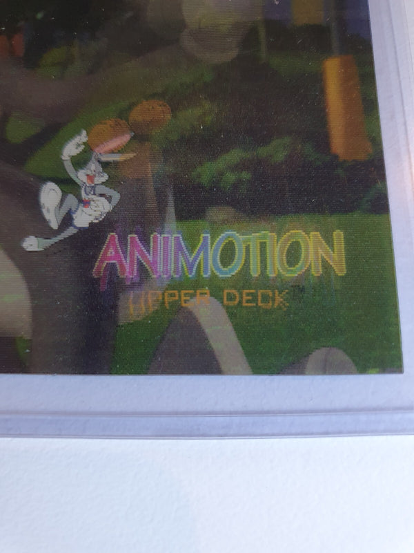 1996 Upper Deck Space Jam Michael Jordan Bugs Bunny 3D Animotion - with COA