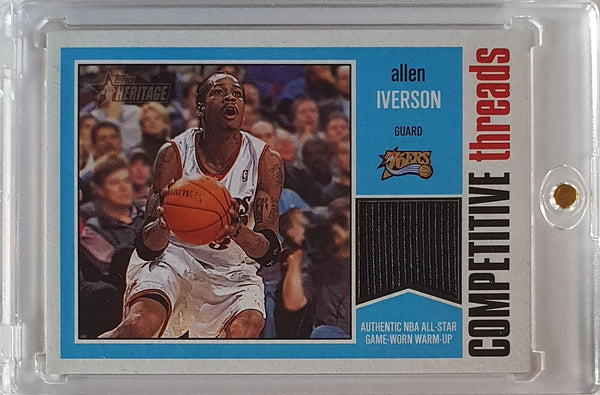 2001 Topps Heritage Allen Iverson #PATCH Game Worn Jersey - Ready to Grade