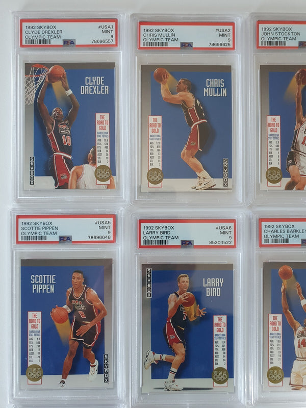 1992 Skybox USA Olympic Team COMPLETE 12 Card Set ALL PSA 9 - Jordan + Magic
