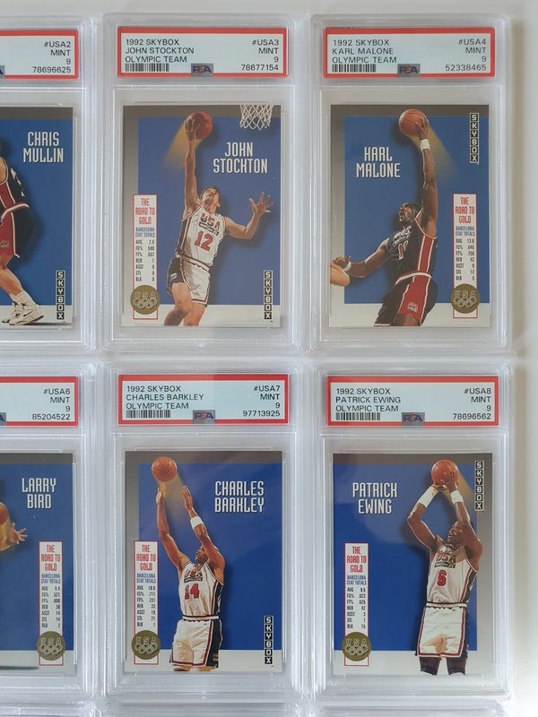 1992 Skybox USA Olympic Team COMPLETE 12 Card Set ALL PSA 9 - Jordan + Magic