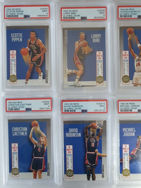 1992 Skybox USA Olympic Team COMPLETE 12 Card Set ALL PSA 9 - Jordan + Magic
