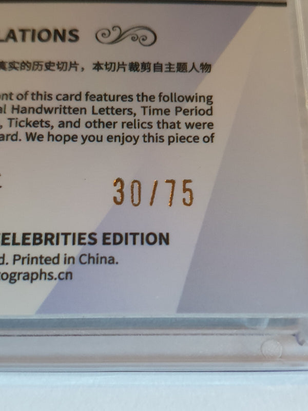 2024 Eternal Ernest Hemingway #RELICS BLUE /75 Authentic History Relic - Sealed