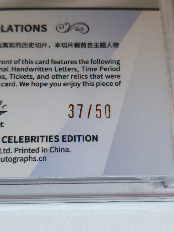 2024 Eternal Oscar Wilde #RELIC SILVER Holo /50 Authentic History Relic - Sealed