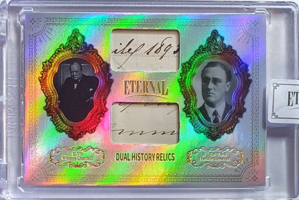 2024 Eternal Winston Churchill Franklin Roosevelt #RELICS SILVER /50 Dual Relics