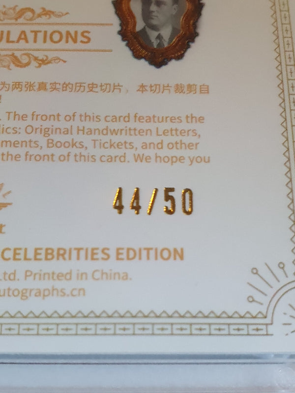 2024 Eternal Winston Churchill Franklin Roosevelt #RELICS SILVER /50 Dual Relics