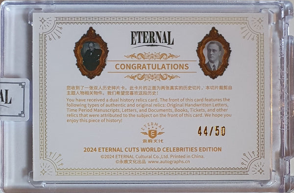 2024 Eternal Winston Churchill Franklin Roosevelt #RELICS SILVER /50 Dual Relics