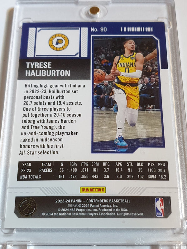 2023 Panini Contenders Tyrese Haliburton #90 THE FINALS /49 Holo -Rare