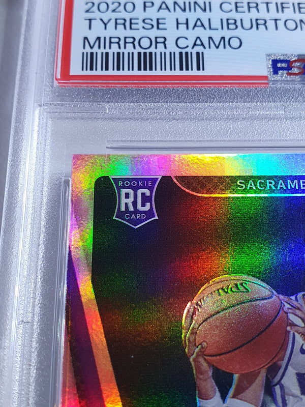 2020 Panini Certified Tyrese Haliburton Rookie #189 MIRROR CAMO /25 Holo - PSA 9