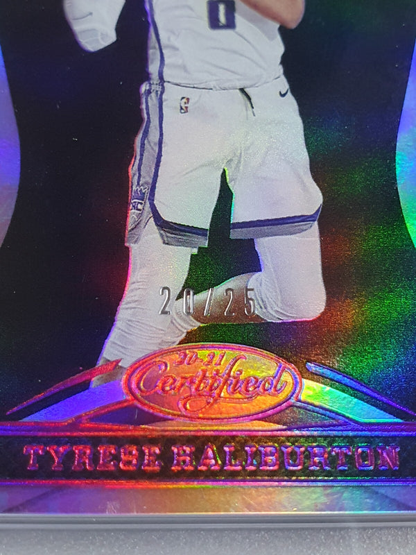 2020 Panini Certified Tyrese Haliburton Rookie #189 MIRROR CAMO /25 Holo - PSA 9