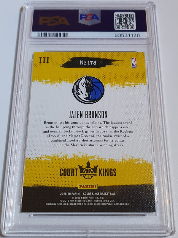 2018 Court Kings Jalen Brunson Rookie #178 Level III (3) RC - PSA 9 (POP 20)