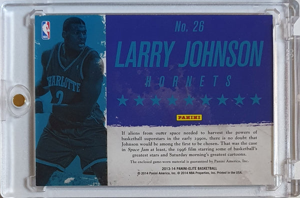 2013 Panini Elite Larry Johnson #PATCH Game Worn Jersey Throwback Threads - Rare