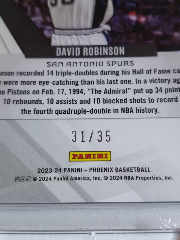 2023 Panini Phoenix David Robinson #160 BLUE SCOPE /35 Holo - Ready to Grade