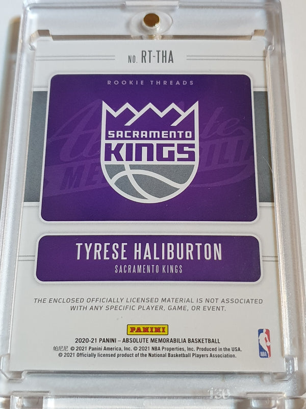 2020 Panini Absolute Tyrese Haliburton #PATCH Rookie Threads Jersey - Rare