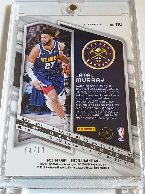 2023 Panini Spectra Jamal Murray #118 HYPER GOLD /10 Prizm - Rare