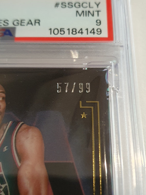 2023 Noir Clyde Drexler #PATCH /99 Game Worn USA Jersey - PSA 9 (POP 1)