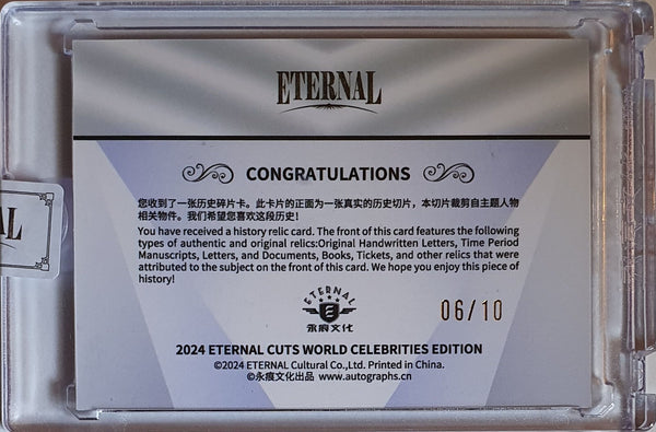 2024 Eternal Vivien Leigh #RELICS GOLD /10 Authentic History Relic - Sealed