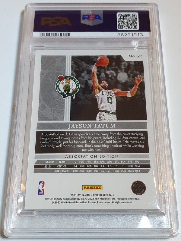 2021 Panini Noir Jayson Tatum #23 Association Edition /99 - PSA 9 (POP 2)