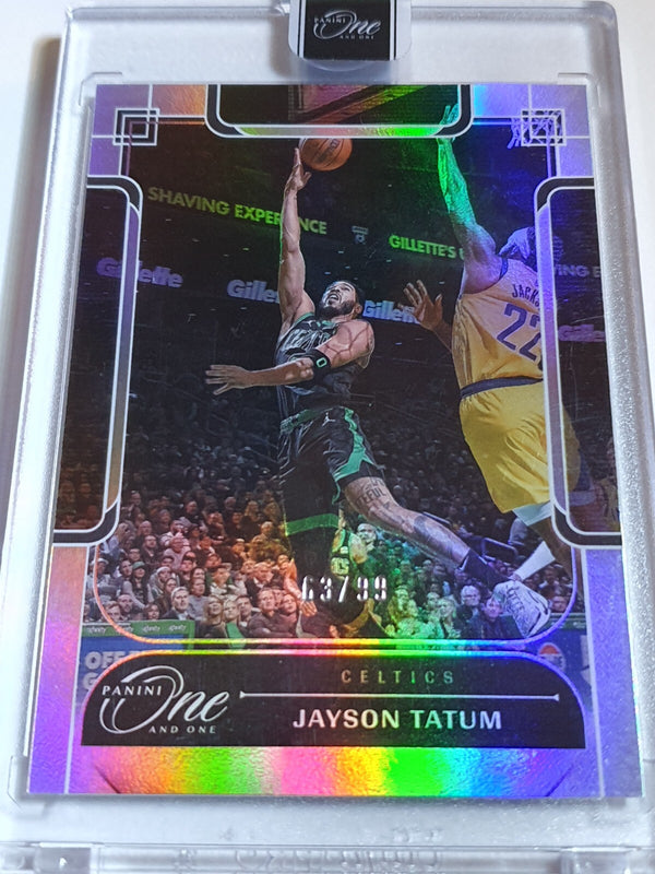 2023 Panini One and One Jayson Tatum #69 HOLO /99 - Panini Factory Sealed