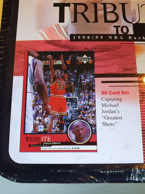 1999 Upper Deck Tribute to Michael Jordan Lunch Box (Set of 30 Cards) - Sealed
