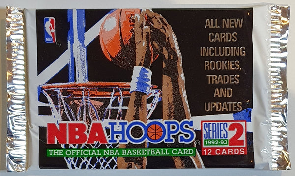 1992-93 NBA Hoops Basketball Series 2 Sealed Pack - Factory Sealed Packs