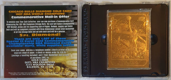1997 Fleer Michael Jordan 23K GOLD 1986-87 Fleer Rookie Card Design - With Case