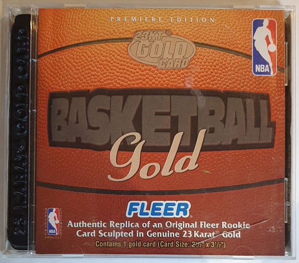 1997 Fleer Michael Jordan 23K GOLD 1986-87 Fleer Rookie Card Design - With Case