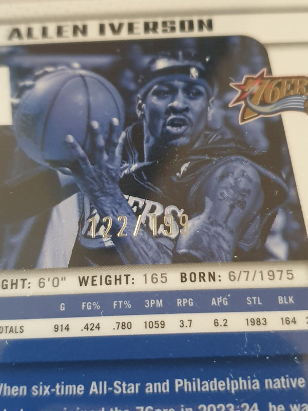 2024 Panini Prizm Deca Allen Iverson #227 RED /199 Holo - Ready to Grade