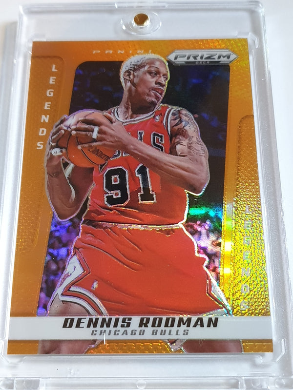 2024 Panini Prizm Deca Dennis Rodman #220 ORANGE 01/49 Holo - Ready to Grade