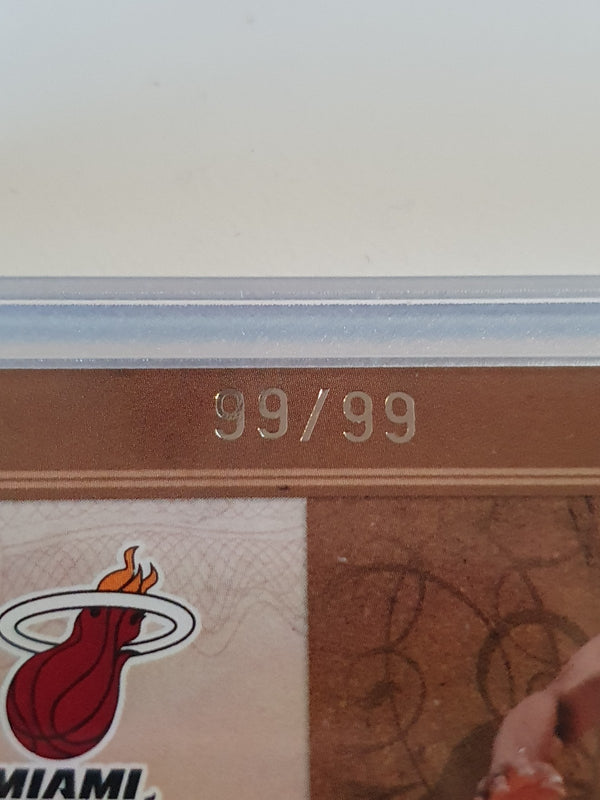 2009 Playoff National Treasures Dwyane Wade #PATCH 99/99 Game Worn Jersey - Rare