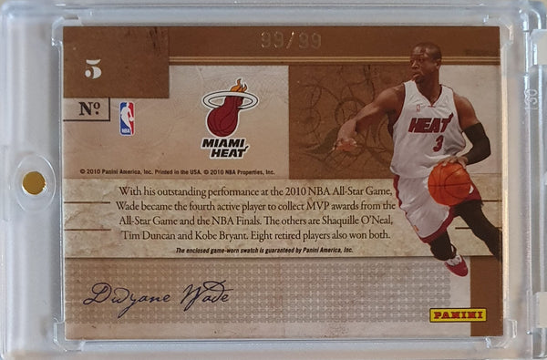 2009 Playoff National Treasures Dwyane Wade #PATCH 99/99 Game Worn Jersey - Rare