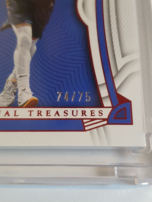 2022 Panini National Treasures Jalen Brunson #95 RED /75 Foil Edition - Rare