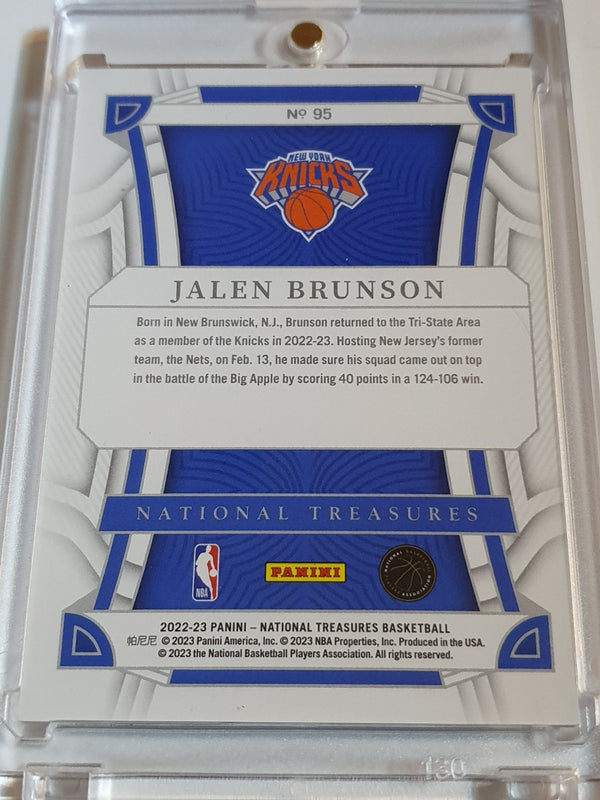 2022 Panini National Treasures Jalen Brunson #95 RED /75 Foil Edition - Rare