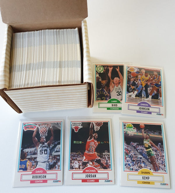 1990-91 Fleer NBA Basketball Card Complete Set (198 Cards) - Michael Jordan