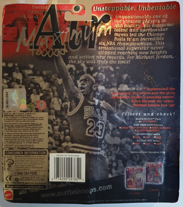 1999 Upper Deck Mattel Michael Jordan Max Air 2 Figurine - Sealed Figure & Card