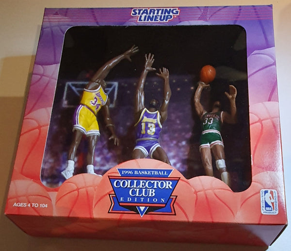 1996 Starting Lineup Shaquille O'Neal Wilt Chamberlain Kareem - Sealed Figures