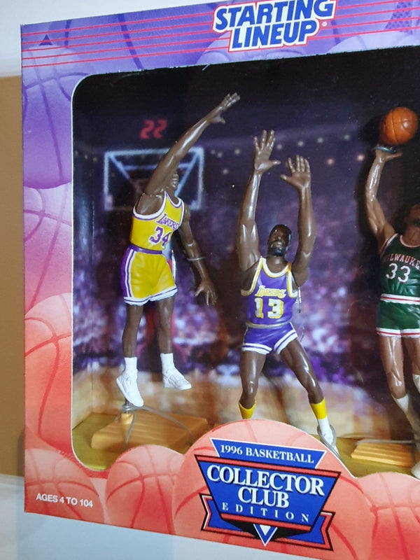 1996 Starting Lineup Shaquille O'Neal Wilt Chamberlain Kareem - Sealed Figures