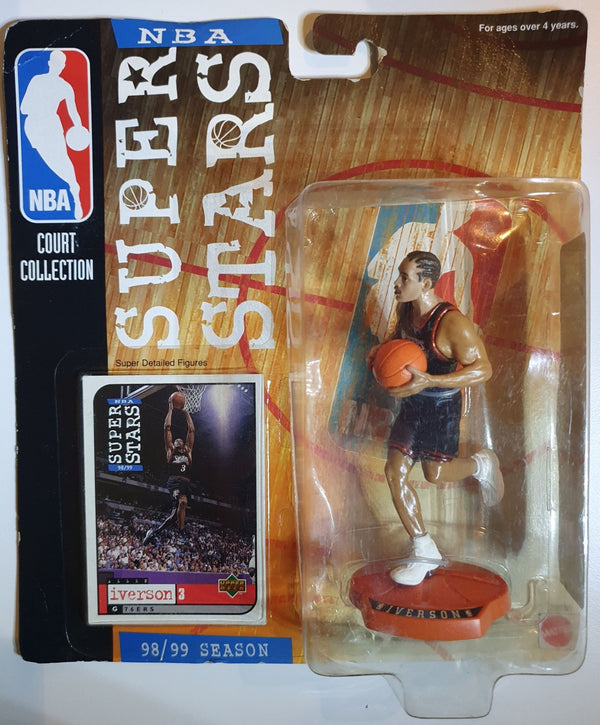 1998 Upper Deck Mattel Allen Iverson Super Stars Figurine - Sealed Figure & Card