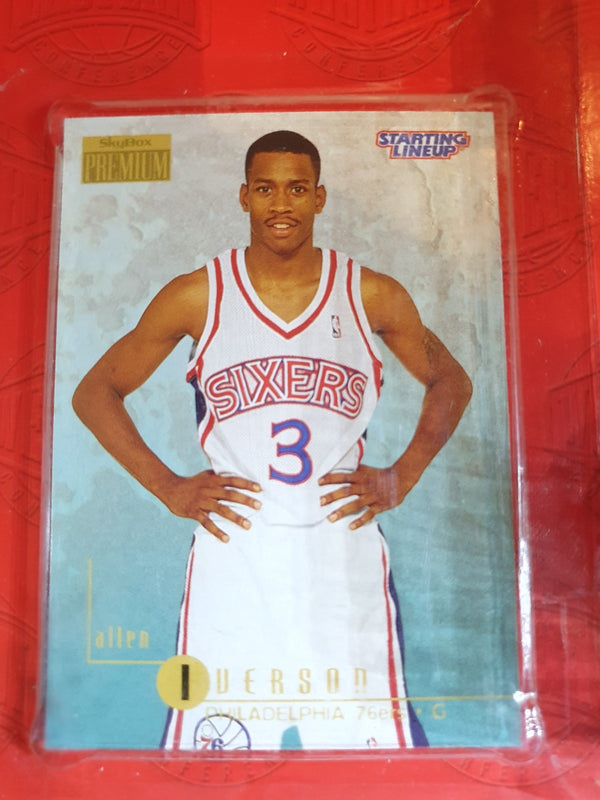 1996 Kenner Starting Lineup Allen Iverson Rookie Figurine - Sealed Figure & RC