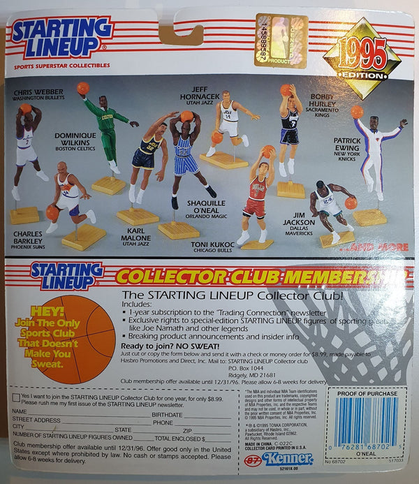 1995 Kenner Starting Lineup Shaquille O'Neal Figurine - Sealed Figure & Card