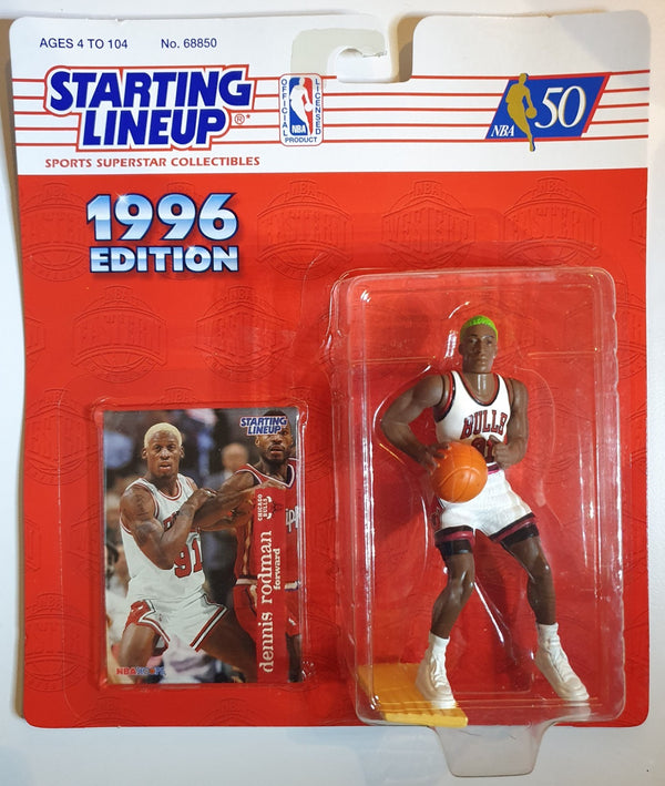 1996 Kenner Starting Lineup Dennis Rodman Figurine - Sealed Figure & Card