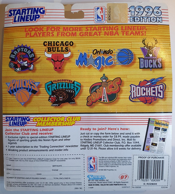 1996 Kenner Starting Lineup Dennis Rodman Figurine - Sealed Figure & Card