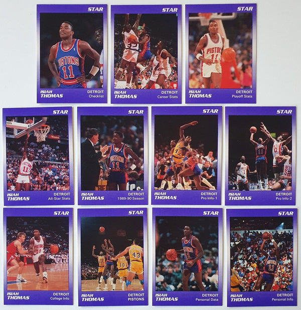 1991 Star Company Isiah Thomas COMPLETE 11 Card Set - Ready To Grade