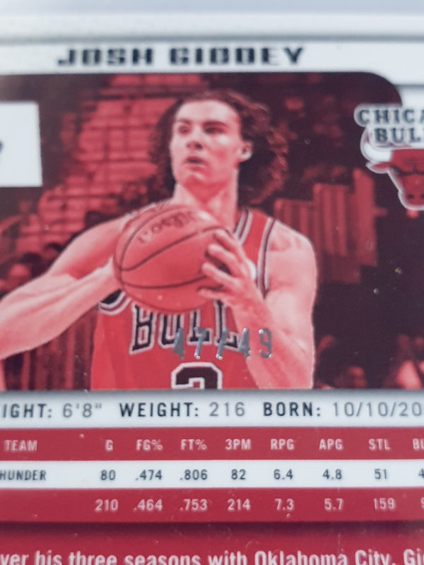 2024 Panini Prizm Deca Josh Giddey #123 ORANGE /49 Holo (Bulls) - Ready to Grade