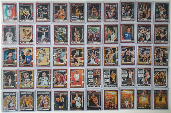 2024 Panini Caitlin Clark Rookie Collection RED FOIL COMPLETE SET (50 Cards) RCs