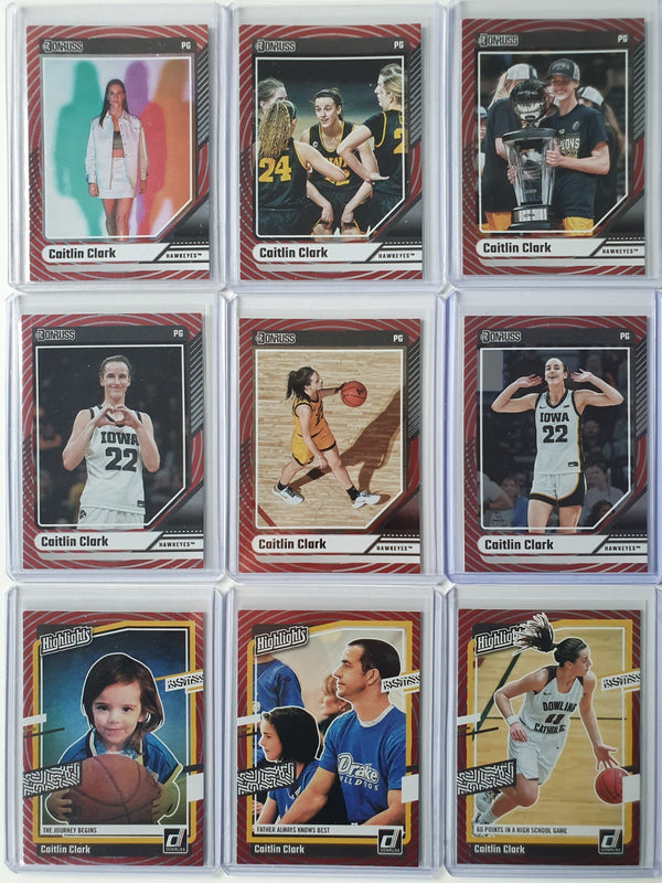 2024 Panini Caitlin Clark Rookie Collection RED FOIL COMPLETE SET (50 Cards) RCs