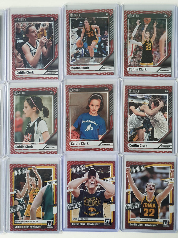 2024 Panini Caitlin Clark Rookie Collection RED FOIL COMPLETE SET (50 Cards) RCs